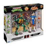Figura de acción de 2 unidades de la Tortuga Ninja y Street Fighter - Mikey vs. Chun Li
