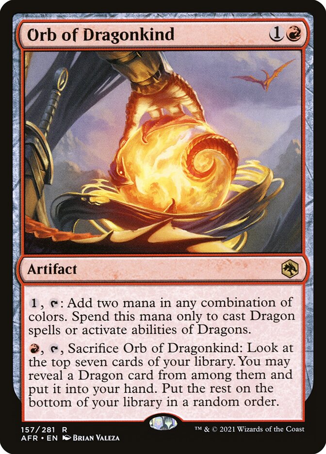 Mtg Adventures in the Forgotten Realms Rare Orb of Dragonkind #157