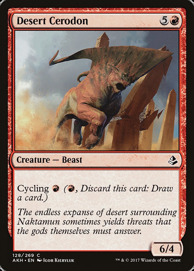 red white card draw mtg Desert Cerodon [Amonkhet] – The Nerdporium
