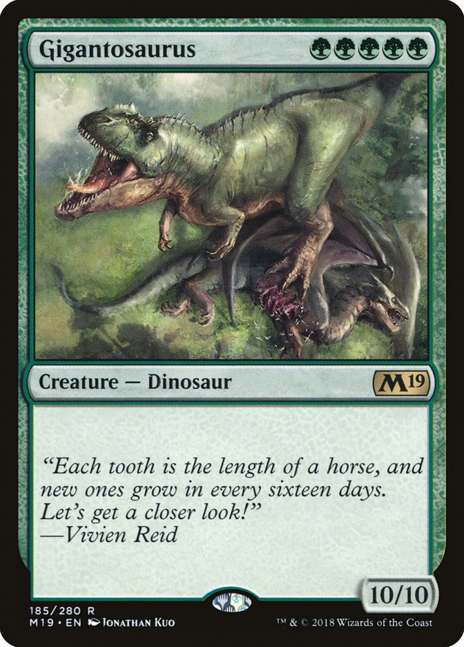 mtg foundations dinosaur cards Gigantosaurus [Core Set 2019] – The Nerdporium