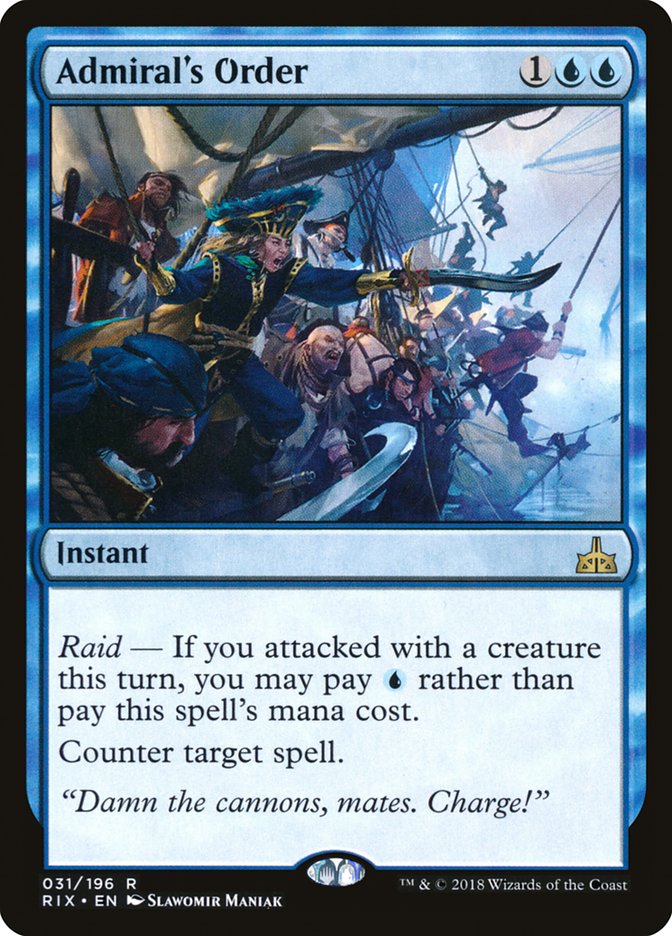 Admiral's Order [Rivals of Ixalan] – The Nerdporium