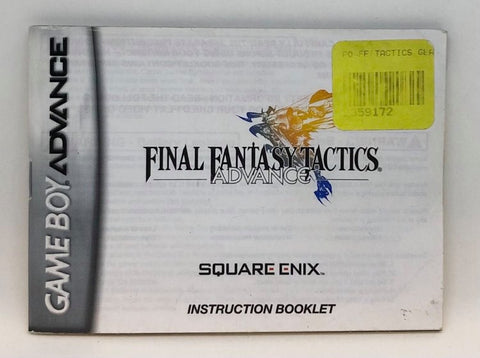 Final Fantasy Tactics Advance (GBA) [Instruction Booklet/Manual Only]