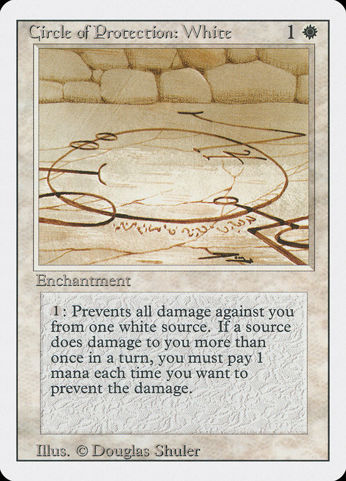 good white cards mtg Circle of Protection: White [Revised Edition] – The Nerdporium
