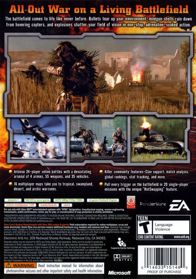 Battlefield 2 Modern Combat Xbox 360 Ntsc-j Jogo Japonês Battlefield 2 Modern Combat Xbox 360 Ntsc-j Jogo Japonês