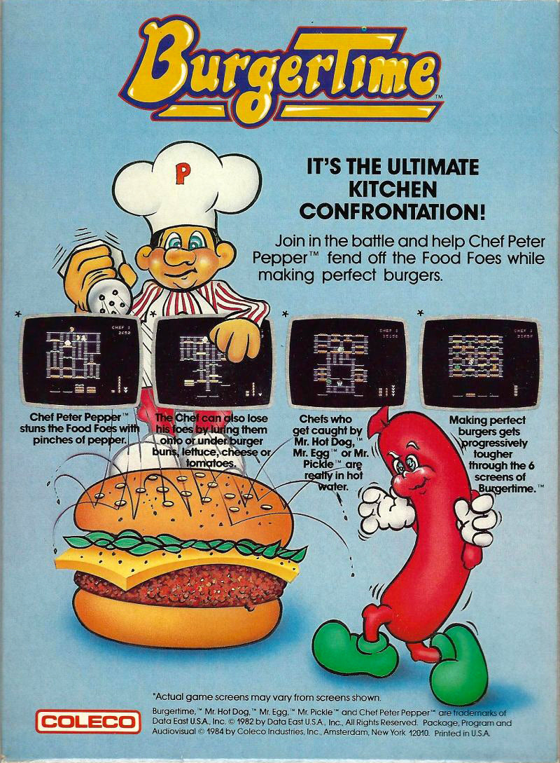 Game Burger Time Atari BurgerTime Nintendo NES – Retro Raven Games