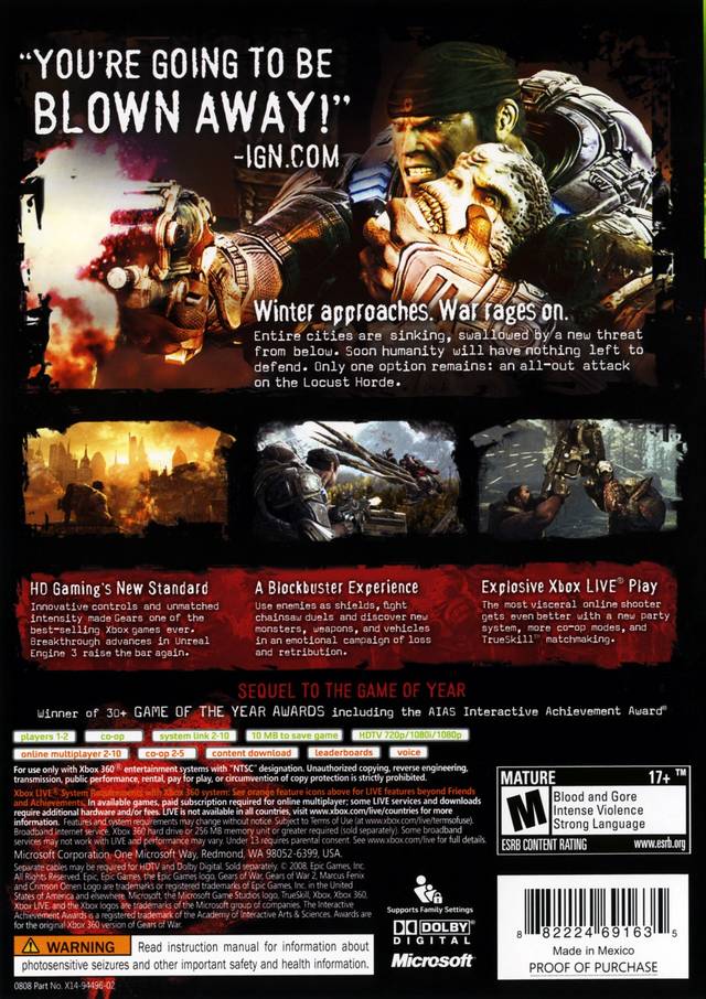 gears of war 2 cover Gears of War 2