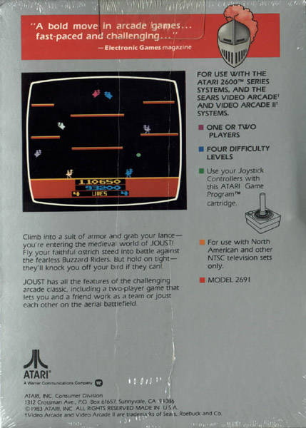 Joust (Atari 2600) – The Nerdporium