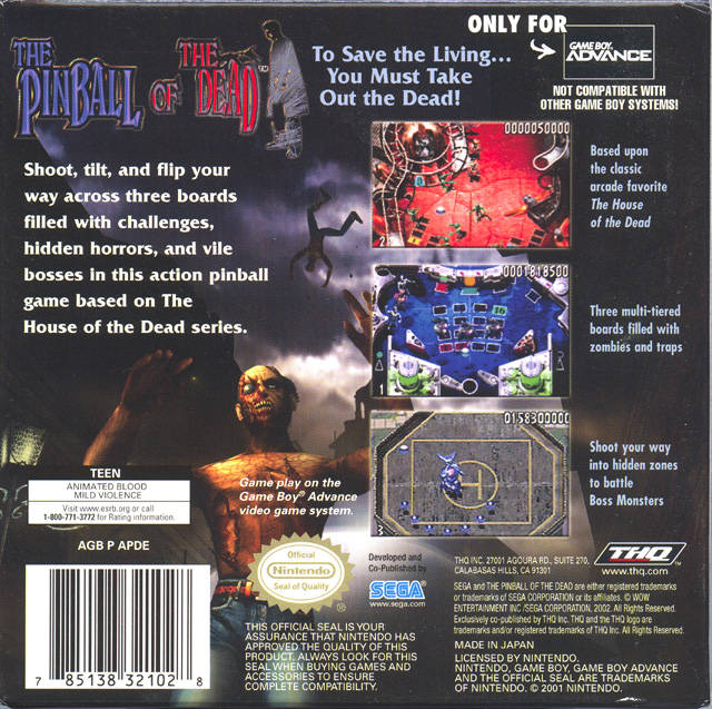 THE PINBALL OF THE DEAD、ザ・ピンボール・オブ・ザ・デッド ザ・ピンボール・オブ・ザ・デッド～The Pinball of the Dead