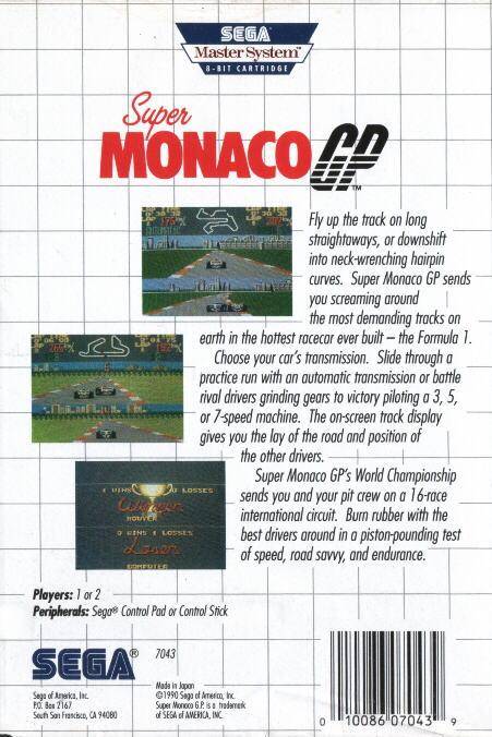 スーパーモナコGP（セガマスターシステム） – The Nerdporium