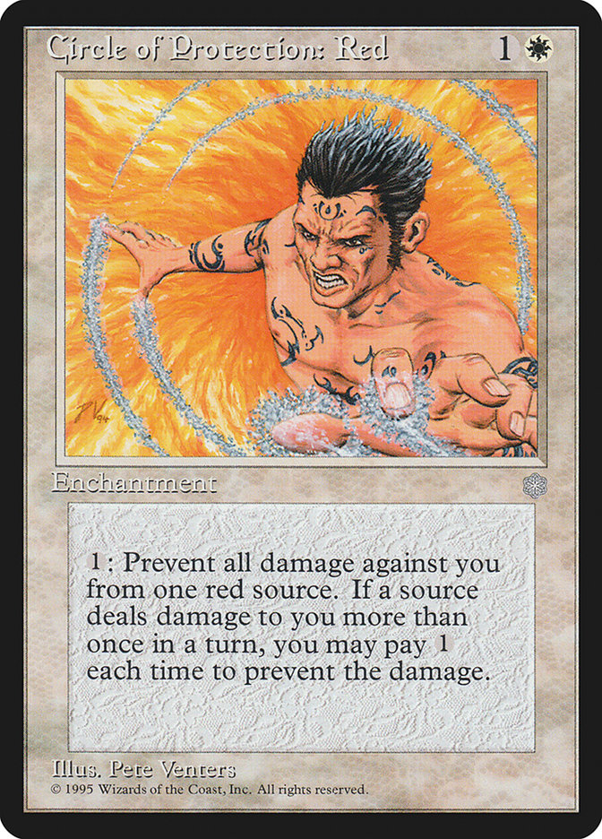mtg protection from red cards Need help on finding that can protect my life total in red,green, and blue? : r/mtg Mint / near mint condition trading card Circle of Protection: Red [Alpha