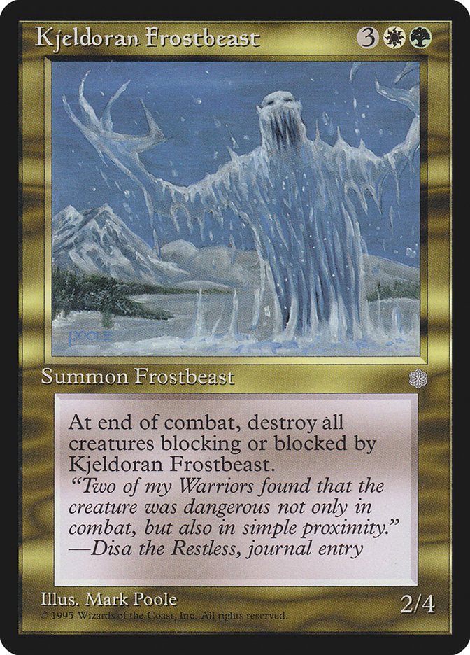 mtg ice cards Kjeldoran Frostbeast [Ice Age] – The Nerdporium