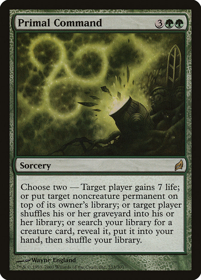 mtg card that shuffles graveyard into library Primal Command [Lorwyn] – The Nerdporium