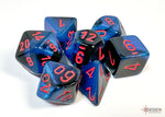 Gemini Black-Starlight/Red Polyhedral 7-Dice Set