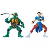 Figura de acción de 2 unidades de la Tortuga Ninja y Street Fighter - Mikey vs. Chun Li 