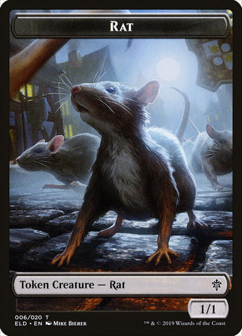 Rat // Food Double-Sided Token [Throne of Eldraine]