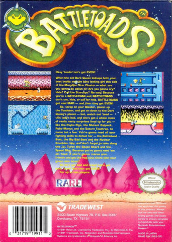 Battletoads NES - Prix - Photo - Présentation Battletoads NES - Prix - Photo - Présentation