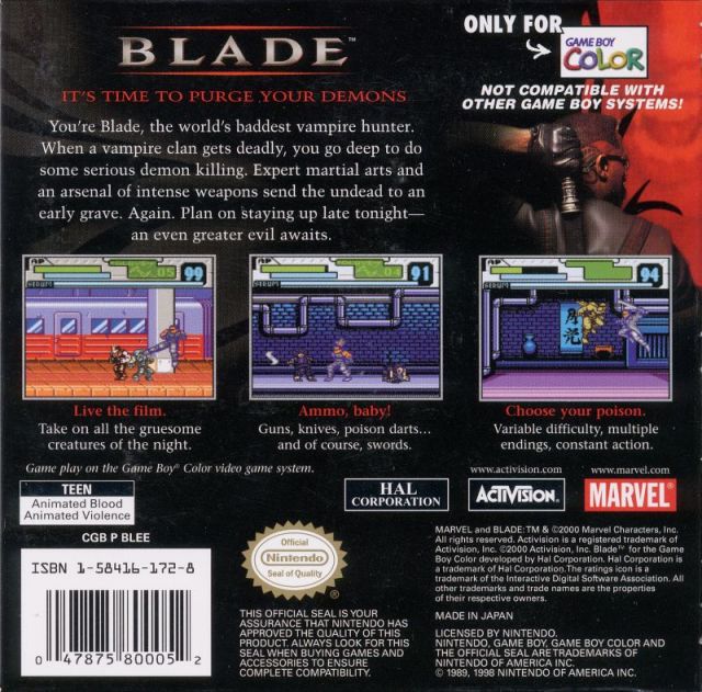 Blade (Game Boy Color) – The Nerdporium
