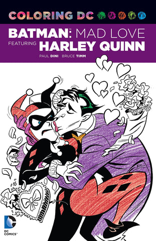 Coloring DC - Batman: Mad Love Featuring Harley Quinn Adult Coloring Book