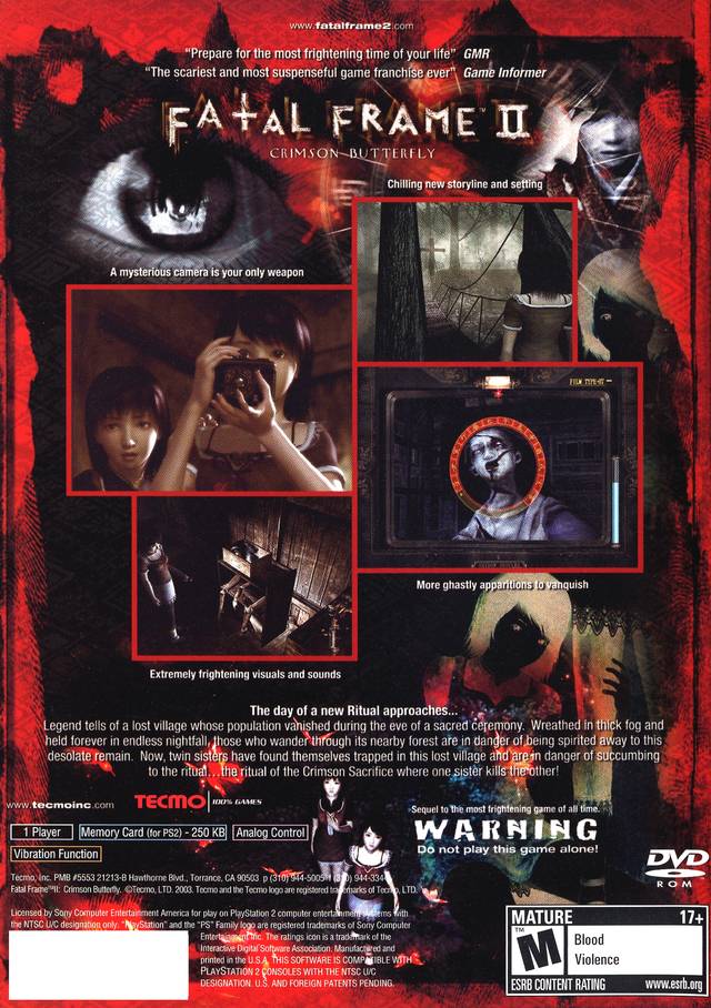 フェイタルフレームII クリムゾンバタフライ (PS2) – The Nerdporium