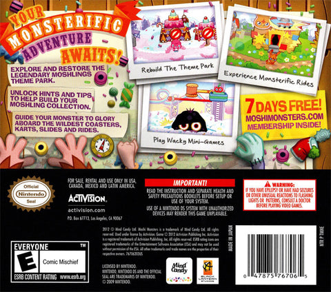 Moshi Monsters: Moshlings Theme Park (DS) – The Nerdporium
