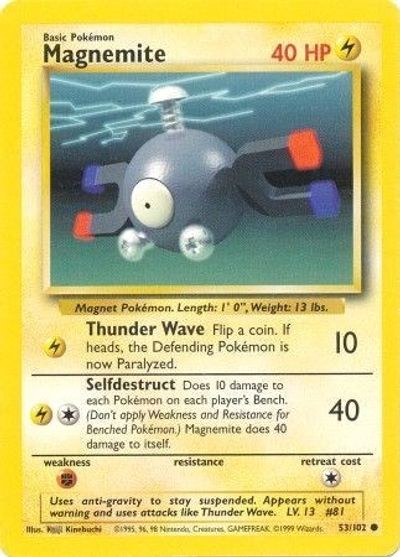 base set pokemon card prices Magnemite [Base Set] – The Nerdporium