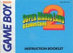 Super Mario Land 2: 6 Golden Coins (Game Boy) [Instruction Booklet/Manual Only]