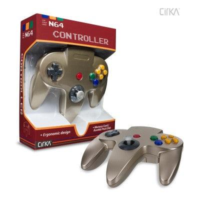 CirKa Nintendo 64 コントローラー (ゴールド)